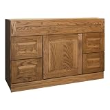Coastal Collection AMA-4818 Amalfi Series Red Oak with Autumn Finish Vanity Base with Both Side Drawers, 48-Inch-by-18-Inch
