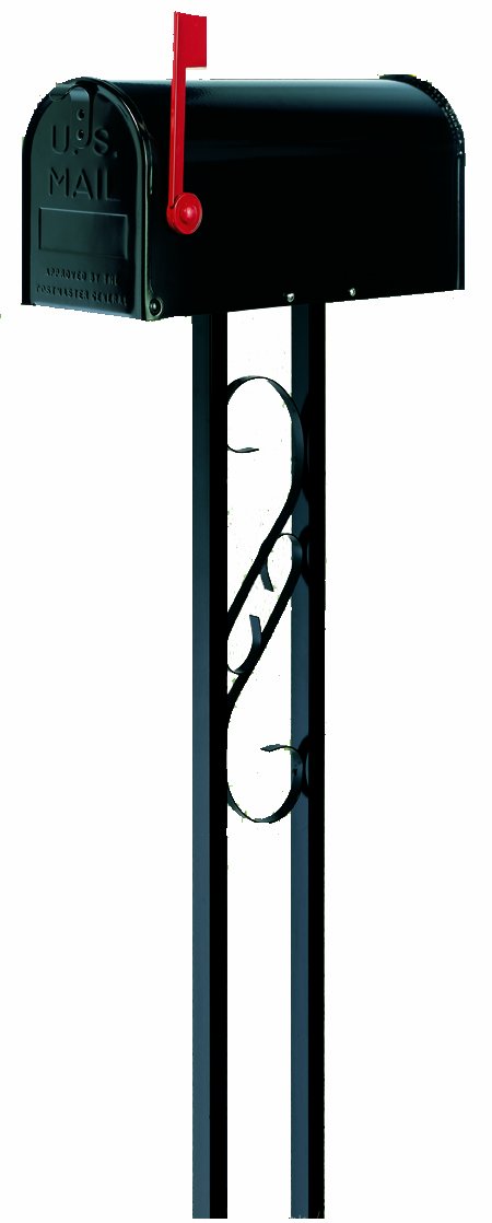 Postmaster T11KIT0B Mail Box Post Combo, Black - Mailboxes ...