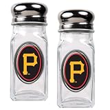 MLB Pittsburgh Pirates Salt and Pepper Shaker Set with Crystal Coat