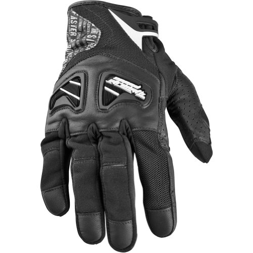 Speed and Strength Run With The Bulls Men's Leather/Textile Street Racing Motorcycle Gloves - Black / Large On Sale