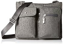 Baggallini Everything Travel Crossbody Bag, Pewter/Che, One Size
