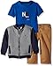 Nautica Boys' Three Piece Set with Fleece Baseball, Tee, Twill Pant