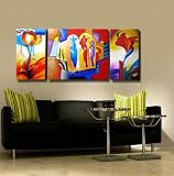 Modern Oil Painting on Canvas Stretched - Enthusiastic