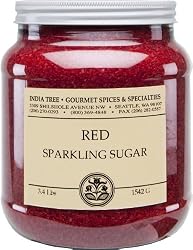 India Tree Holiday Red Sparkling Sugar, 3.4-Pound Jars (Pack of 2)