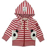 【H28年春物】 PuiPui(プイプイ) 裏毛ボーダーパーカージャケット 90cm/RED NO.PP-163799