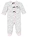 Little Me Baby-Girls Newborn Perfect Poodle Footie, White/Black, Preemie Months