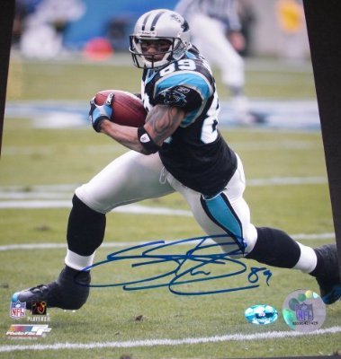 Steve Smith Autographed Carolina Panthers action 8x10 Photo - Steve Smith Authenticity