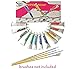 Daveliou Acrylic Paint Set - 12 x 32 ml Non Toxic Acrylic Paints – Vivid Vibrant Colors - Rich Pigments Good Coverage and Lasting Quality on Paper Canvas Wood or Fabric
