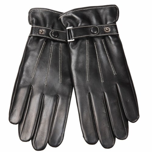 Warmen Men's Touch Screen Nappa Leather Winter Driving Gloves Iphone Ipad (XL, Black (Touchscreen-Entire hand))
