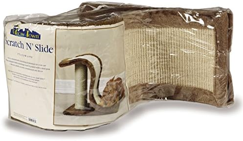 Meow Town Scratch N' Slide Two-in-One Cat Scratching Posts for Cats and Kittens - 17"L x 91/2"W x 15"H