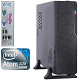 Produkt-Bild: Office PC-System Slim-Tec Atom 525, Design Slim PC Mini ITX, Atom 525, DualCore! +Hyperthreading (2x1,8 GHz), Intel NM10 Express Chipsatz, 500GB SATA II, 4096MB DDR3, Intel GMA 3150, DVD-RW, Sound, LAN, Mini-ITX Tower (Silent)