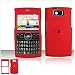 Samsung i617 Blackjack II Cell Phone Red Rubber Feel Protective Case Faceplate Cover