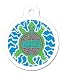 Turtle Aztec - Pet ID Tag, 2 Sided Full Color, 4 Lines Custom Personalized Text Available