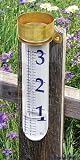 Conant Custom Brass VRG-9 Grande View Rain Gauge - Spiral Stake, Brass, Antique Finish