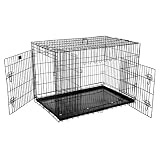 Pet Trex Premium Quality 42" Folding Pet Crate Kennel Wire Cage for Dogs Cats or Rabbits