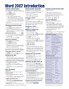 Microsoft Word 2007 Introduction Quick Reference Guide (Cheat Sheet of Instructions, Tips & Shortcuts - Laminated)