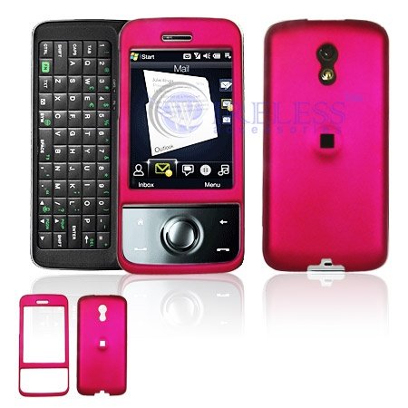 HTC Touch PRO CDMA Cell Phone Rose Pink Rubber Feel Protective Case Faceplate Cover