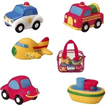 Cuckoo Alex Rub a Dub Transportation Squirters for the Tub bath toy