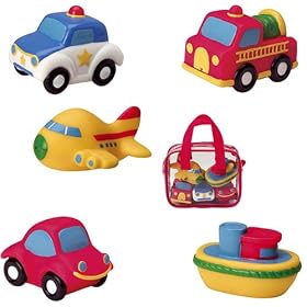 Cuckoo Alex Rub a Dub Transportation Squirters for the Tub bath toy