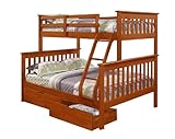 Bunk Bed Twin over Full Mission Style in Espresso with Drawers