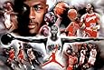 (24x36) Michael Jordan Wings Collage Vintage Sports Poster Print