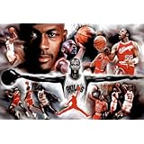 (24x36) Michael Jordan Wings Collage Vintage Sports Poster Print