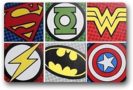 Our Iris Door Mat Super Hero Welcome Door Mat Rug Indoor/Outdoor Mats Welcome Doormat Decor Rug 23.6(L) x 15.7(W)