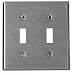 Leviton 84009-40 2-Gang Toggle Device Switch Wallplate, Standard Size, Device Mount, Stainless Steel Leviton 84009-40 2-Gang Toggle Device Switch Wallplate, Standard Size, Device Mount, Stainless Steel