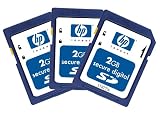 HP 2GB 3-Pack Secure Digital Class 4 Flash Memory Card L2530A