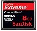 Sandisk 8GB Extreme CF memory card - UDMA 60MB/s 400x (SDCFX-008G, Bulk Package)
