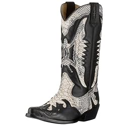 Kentucky Western 1325-01, Damen Stiefel, schwarz/hell, (negro, marmol), EU 41