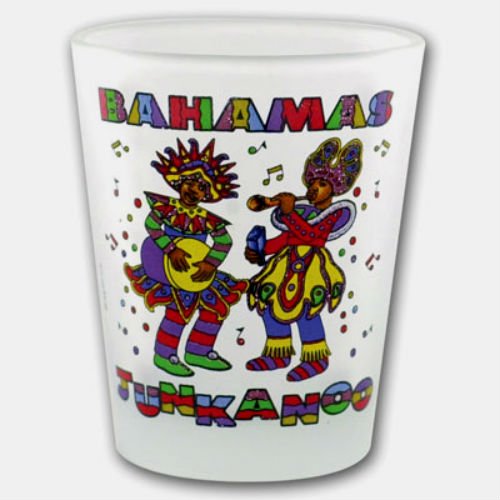 Bahamas Junkanoo Frosted Shot Glass
