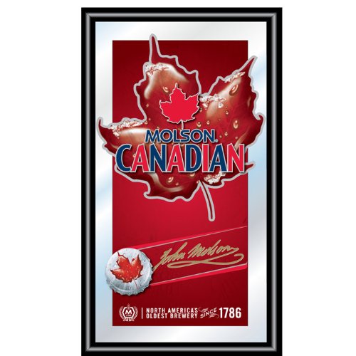 Molson Wood Framed Mirror - BIG 26 x 15 inches