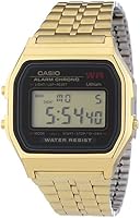 Casio A159WGEA-1EF Men's Digital Watch with Gold Tone Stainless Steel Bracelet