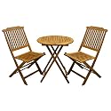 Acacia Three Piece Bistro Table and Chair Set