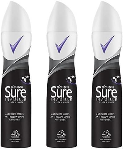 (3 PACK) Sure Women Invisible Black &amp; White 48h Anti-Perspirant Deodorant 3 x 250ml by Sure Women