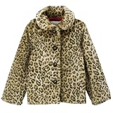 Girls' Cherokee Faux Leopard Fur Jacket