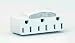 Satco 91-227 3-Outlet Wall Plug-In Tap w/Glow Light