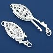 2 Sterling Silver Top Quality Filigree Pearl Clasp 15mm