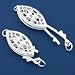 2 Sterling Silver Top Quality Filigree Pearl Clasp 15mm