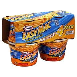 Easy Mac Triple Cheese (2.05-Ounce Each), 4-Count Cups (Pack of 6)