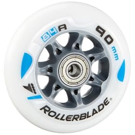 Rollerblade RB HP - Lot de roues - 90 mm/84A - Roulements � billes SG9 - Spacer - Blanc
