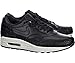Nike Air Max 1 Men Round Toe Leather Black Running Shoe