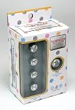 <strong>スワロフスキー</strong>バルブキャップ 【VERPHAZE】　ライトローズ／クロームメッキ