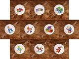 SET (10) Baby Boy Stuff Nursery Drawer Pulls Knobs