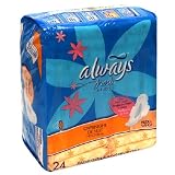 Always Fresh Maxi Overnight With Wings, 24-Count Packages (Pack of 6)