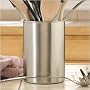 Brushed Stainless Utensil Holder