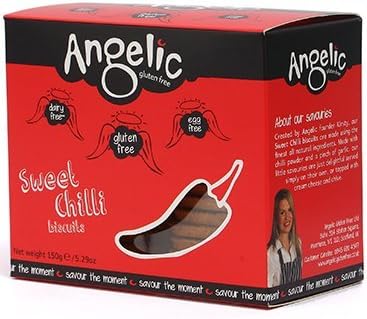 Angelic Gluten Free - Sweet Chilli Savoury Biscuits - 150g (Case of 8)