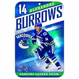 NHL Vancouver Canucks Alexandre Burrows 11-by-17 Inch Locker Room Sign