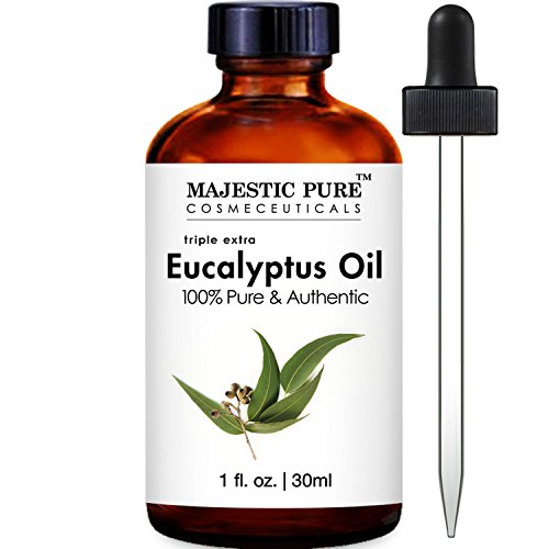 Majestic Pure Eucalyptus Essential Oil, 100% Pure and Natural Therapeutic Grade, 1 Fluid Ounce